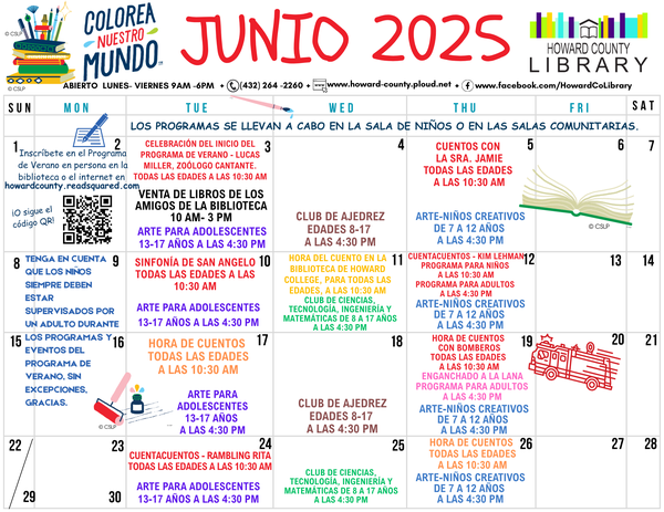 Calendario Junio 2025