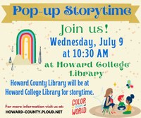 Pop Up Storytime at Howard College Library