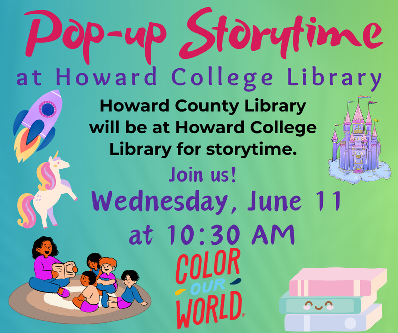 Pop Up Storytime at Howard College Library Pop Up Storytime at Howard College Library
