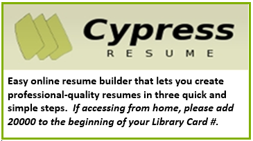 Online Resume builder. Add 20000 if accessing from home.