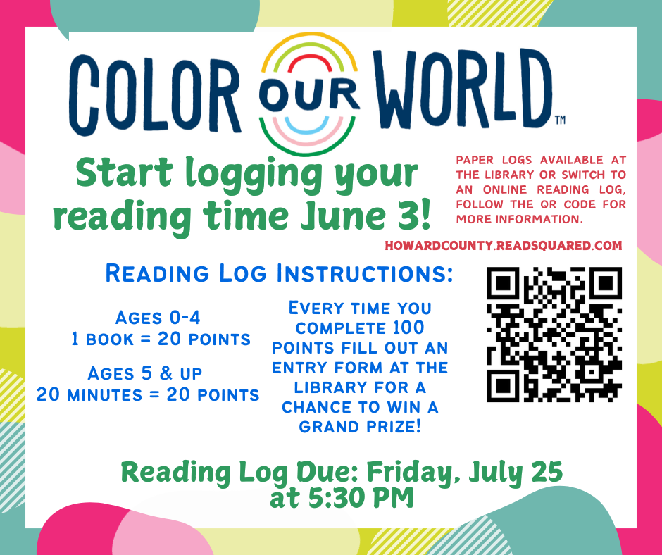 Reading Log 2025 instructions 